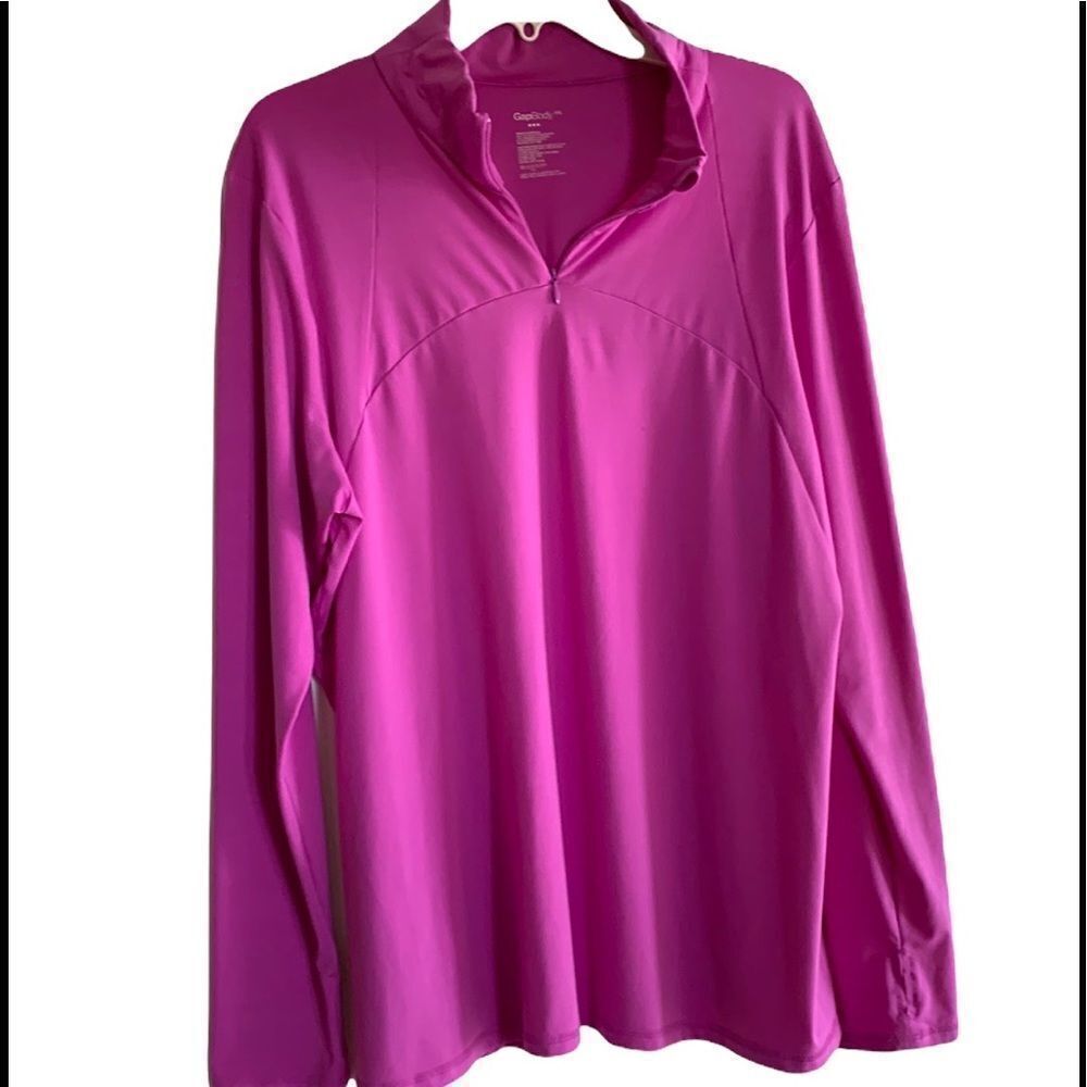 GAP BODY XXL quarter zip purple athletic top